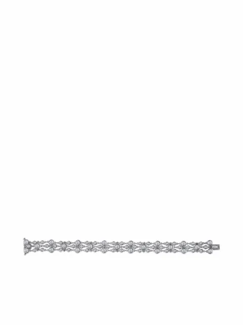 Pragnell 18kt white gold Bubble diamond three-row bracelet