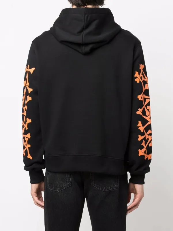 AMIRI Bones logo-print Hoodie - Farfetch