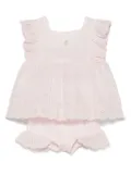 Patachou ruffled shorts set - Pink