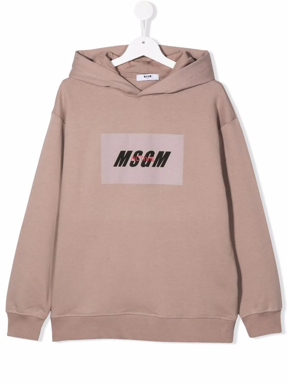 

MSGM Kids hoodie logo estampado - Neutro