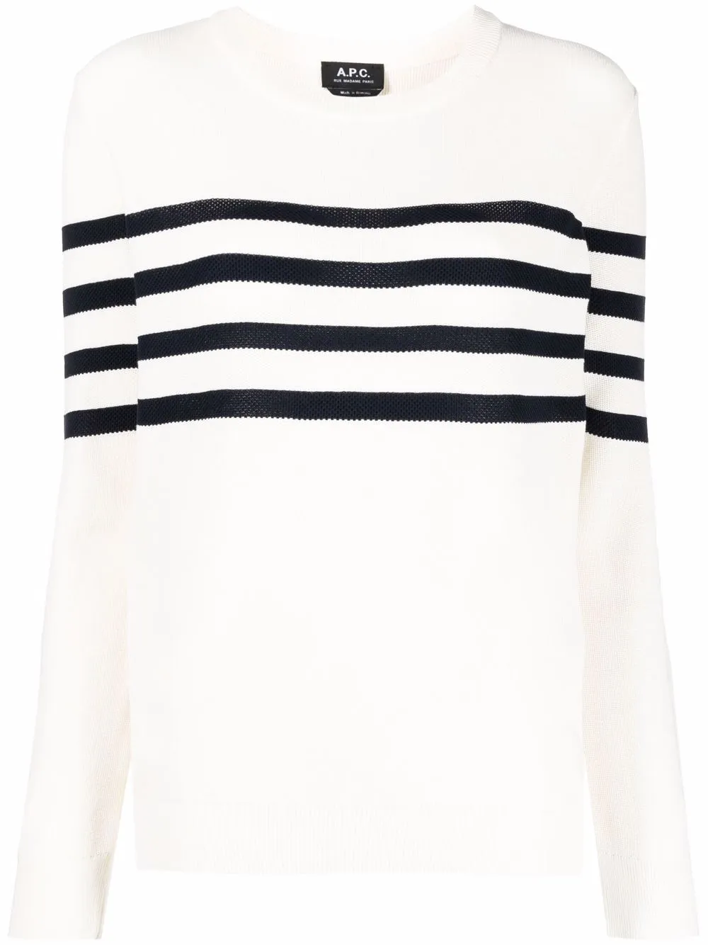 

A.P.C. Ariane striped jumper - White