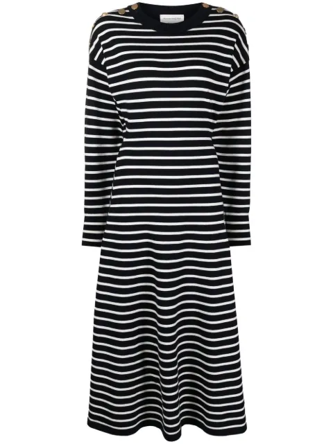 Alexander McQueen striped knitted midi dress