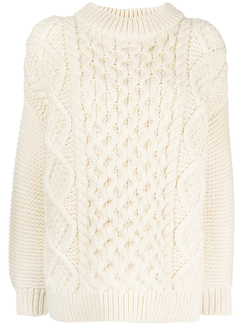 K Aran cable-knit jumper