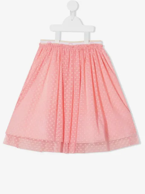 Aigner Kids falda con tutú y corazones en jacquard