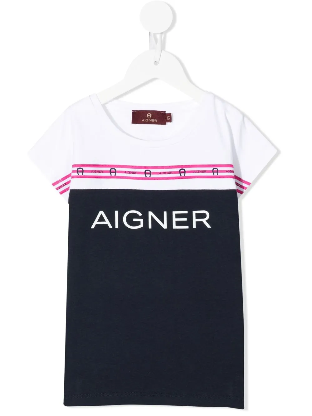 

Aigner Kids playera con logo estampado - Blanco