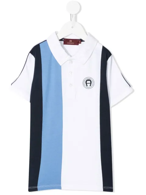 Aigner Kids striped short-sleeve polo shirt