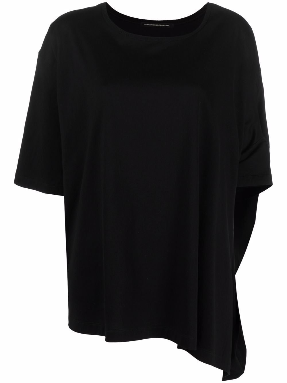 фото Y's oversized asymmetric-hem t-shirt