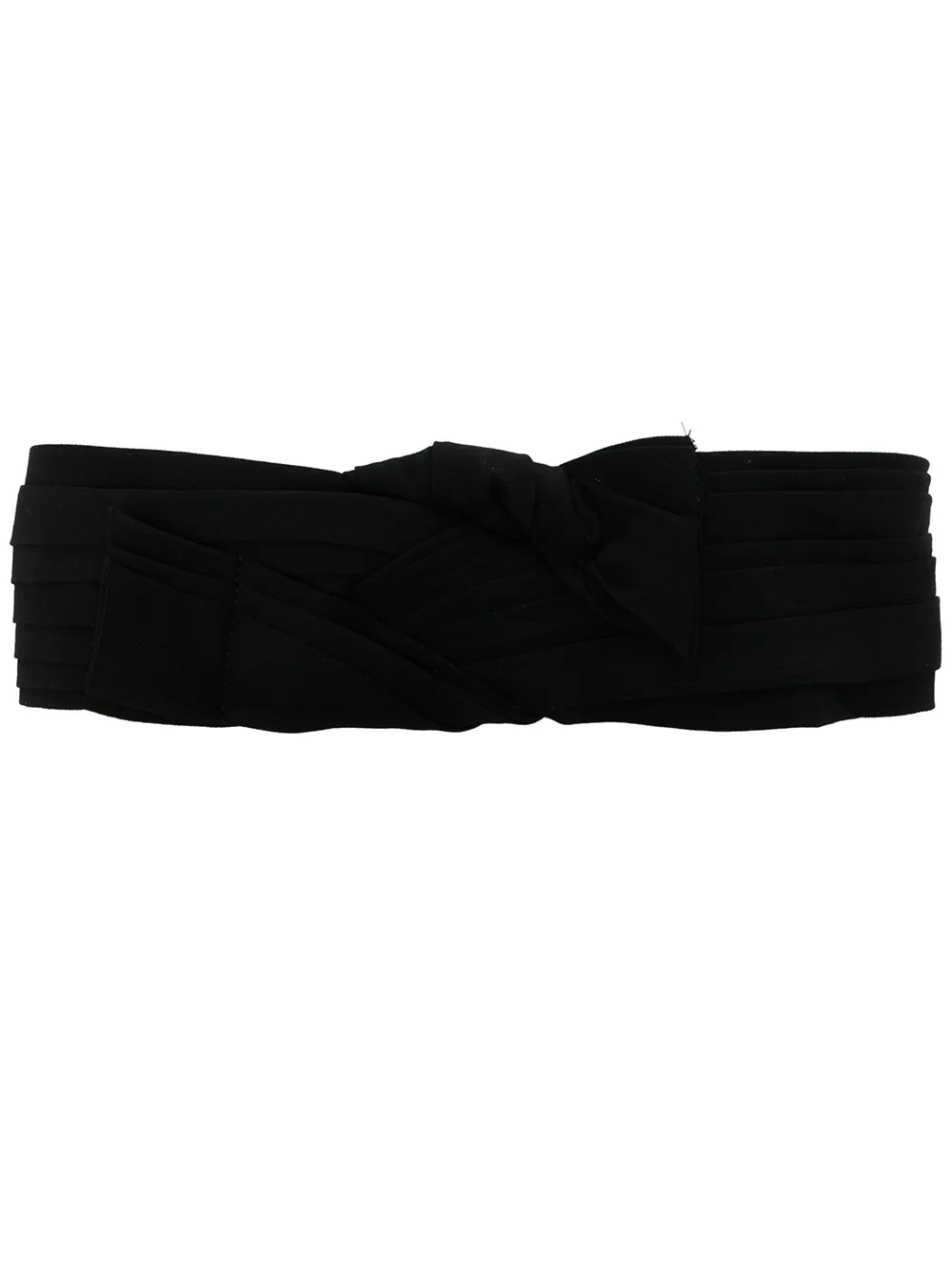 

Y's twisted loop wool headband - Black