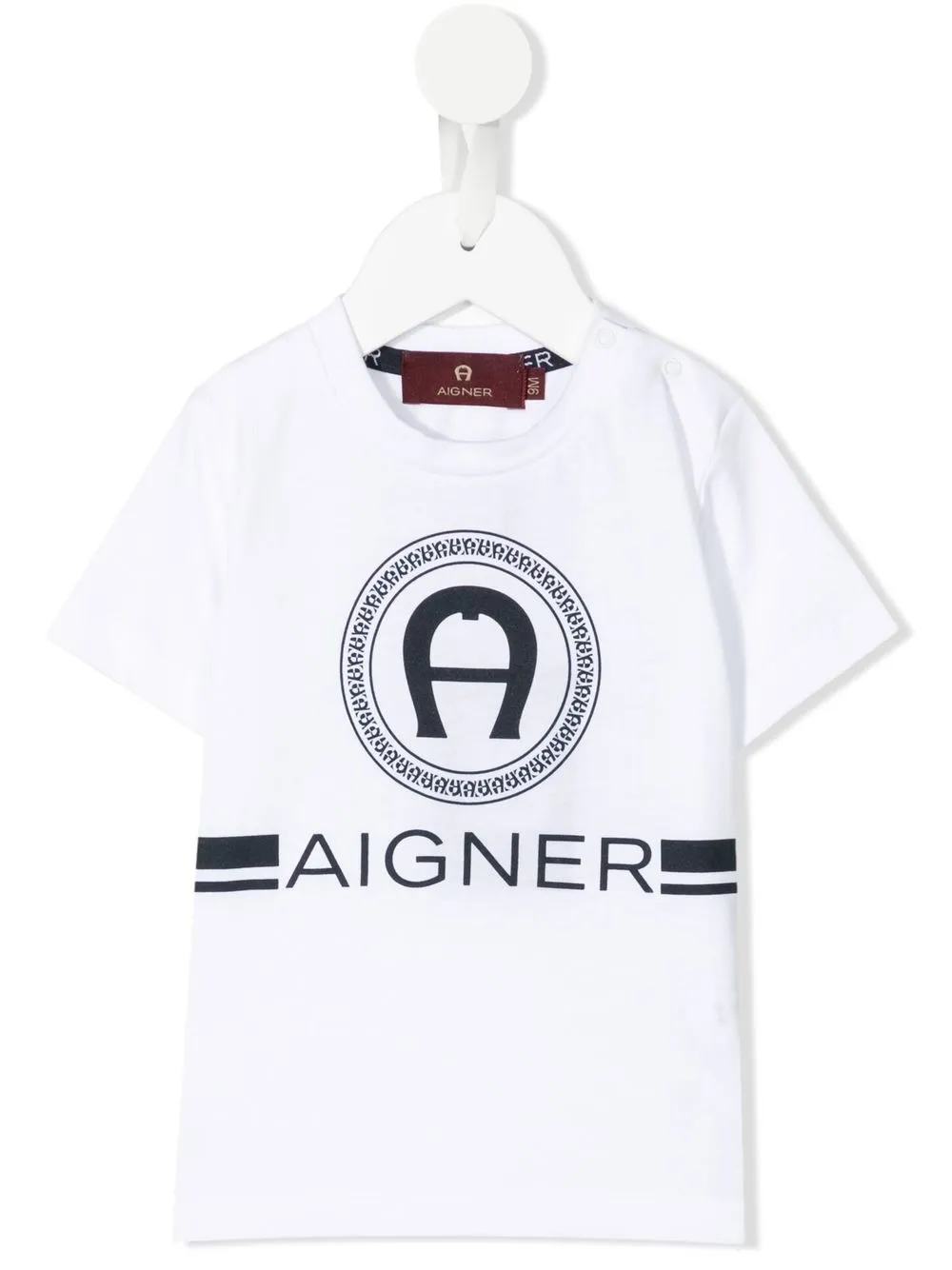 

Aigner Kids playera con logo estampado - Blanco