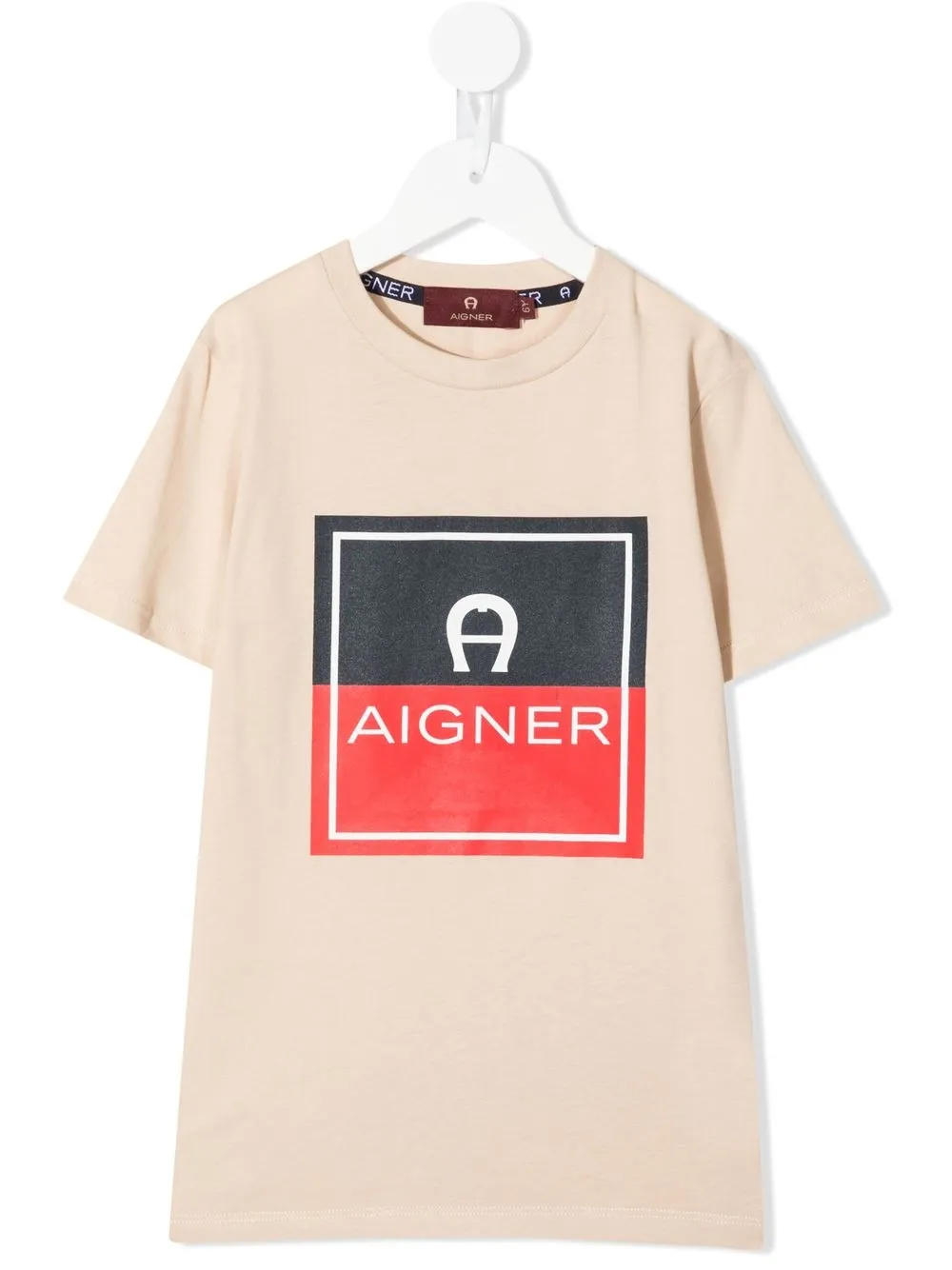 

Aigner Kids playera con logo estampado - Marrón