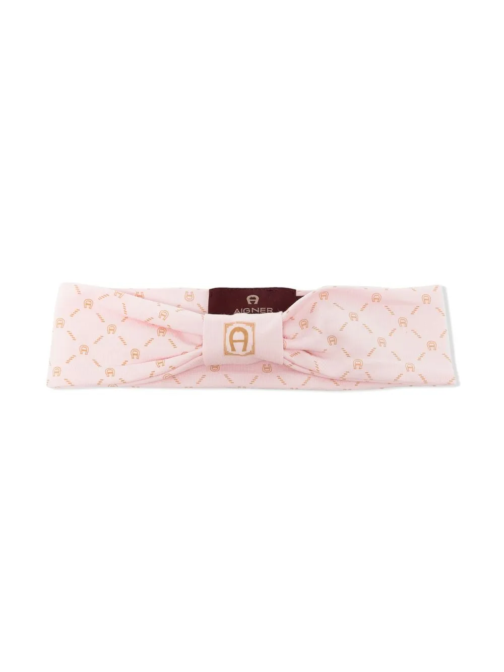

Aigner Kids logo-print bow headband - Pink