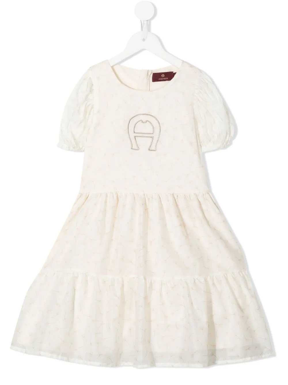 

Aigner Kids vestido con logo bordado - Blanco