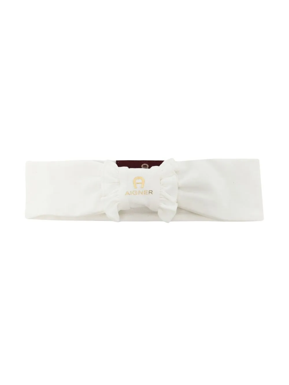

Aigner Kids logo-bow headband - White