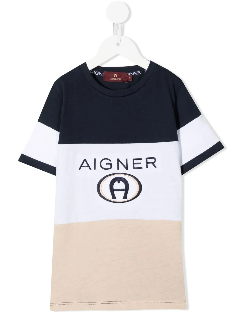 

Aigner Kids playeras con rayas estampadas y logo - Multicolor