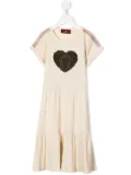 Aigner Kids sequinned logo maxi dress - Gold