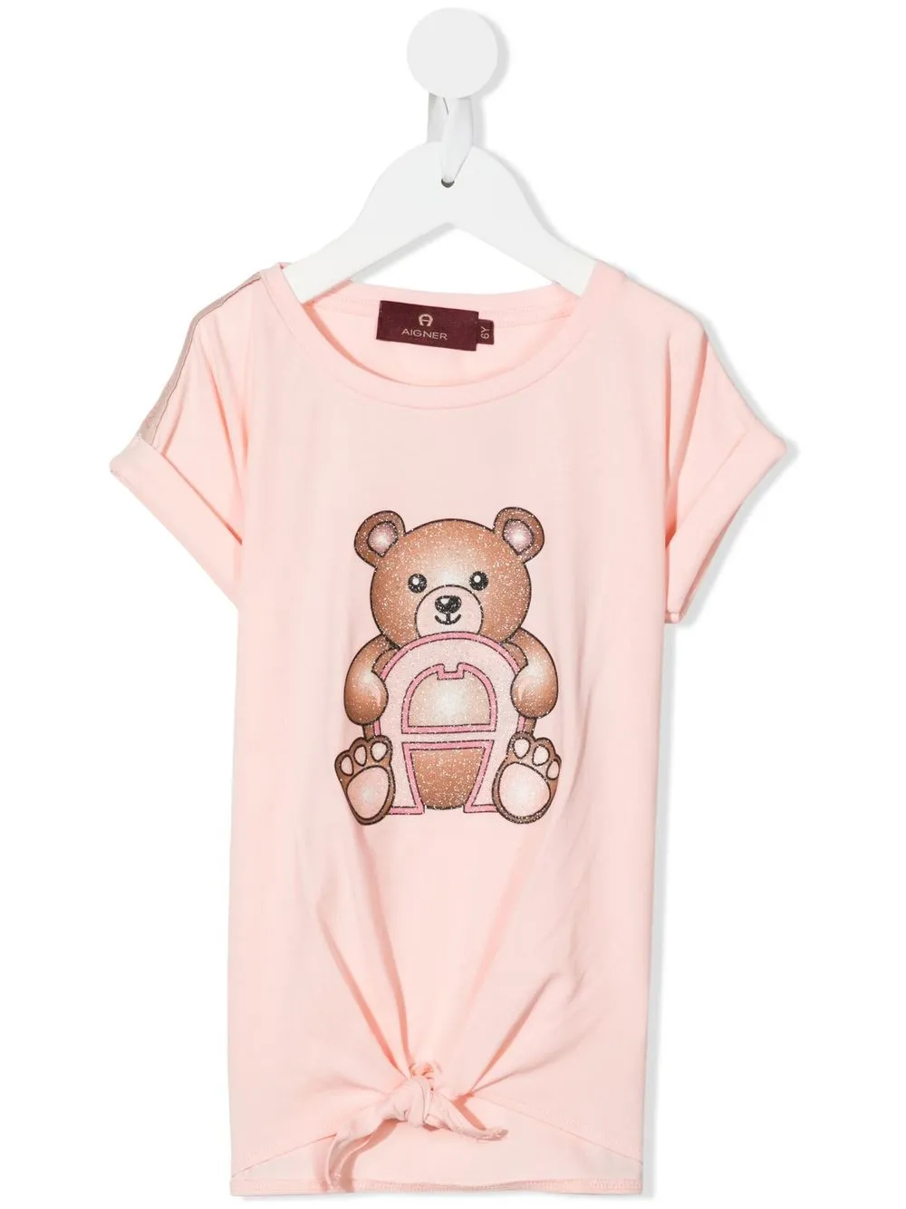 

Aigner Kids playera con estampado teddy bear - Rosado