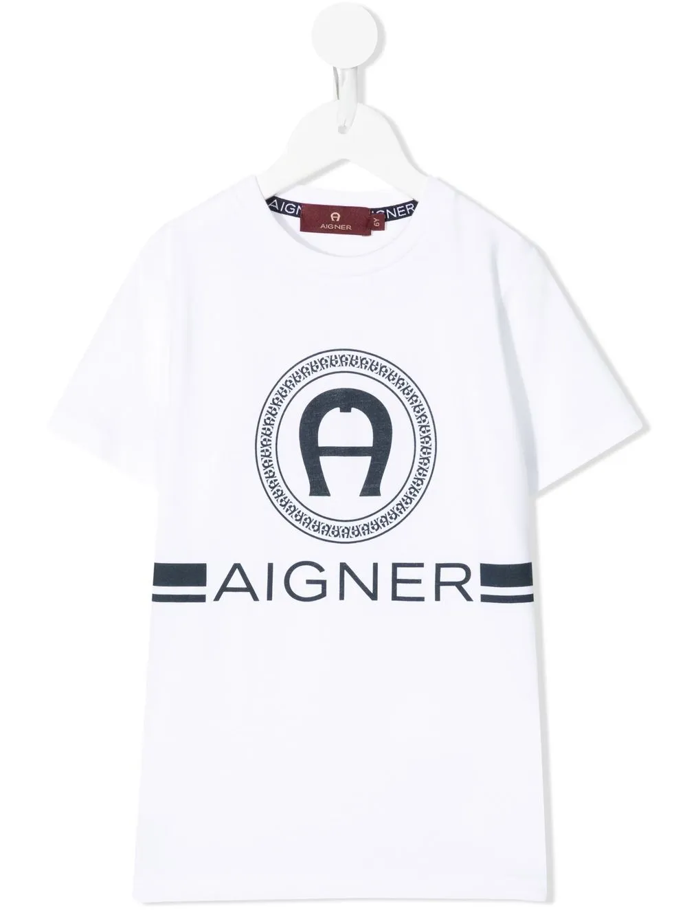 

Aigner Kids logo-print T-shirt - White