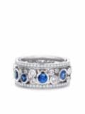 Pragnell 18kt white gold Bubbles sapphire diamond dress ring - Silver