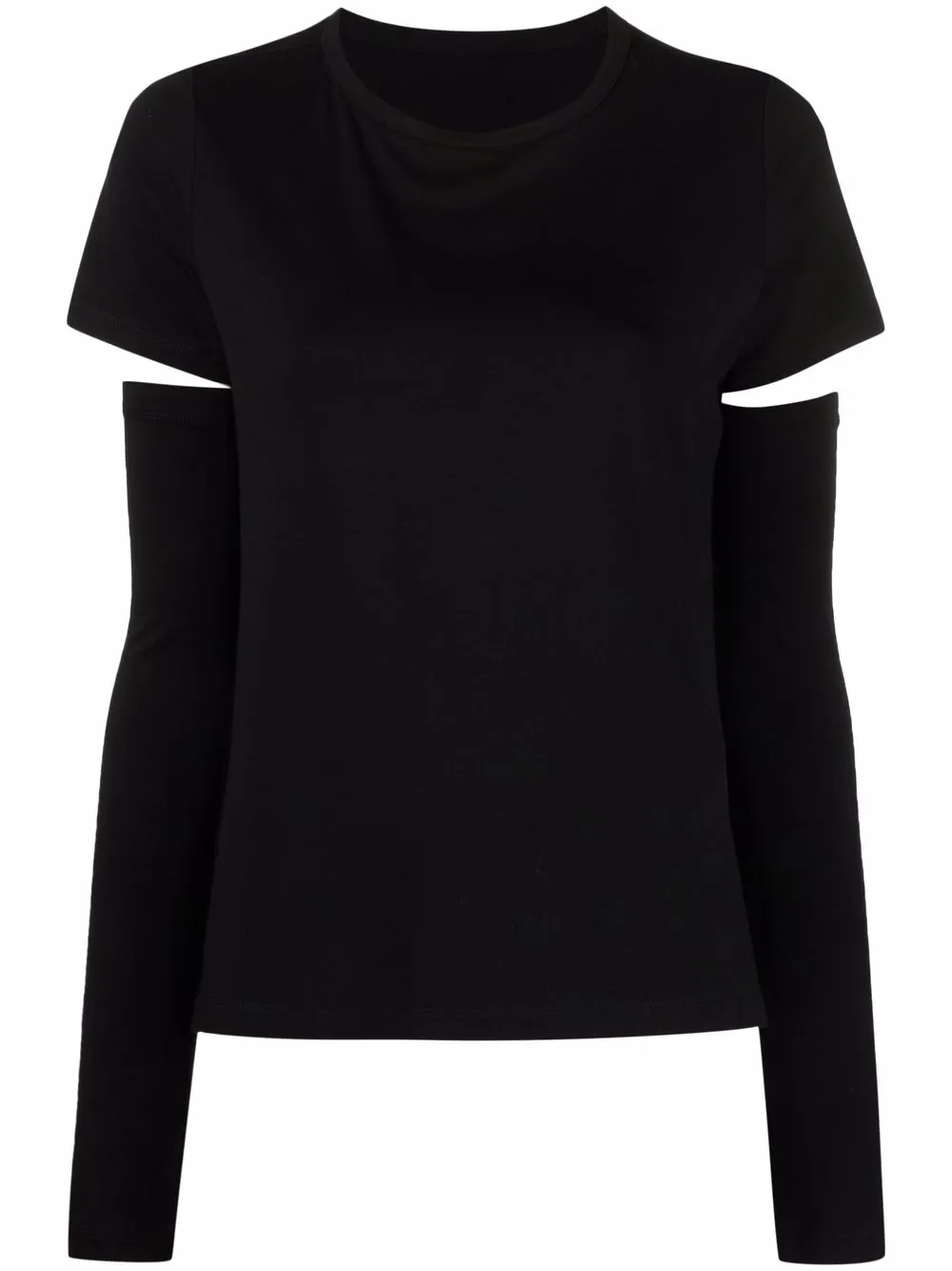 

Yohji Yamamoto playera con mangas removibles - Negro