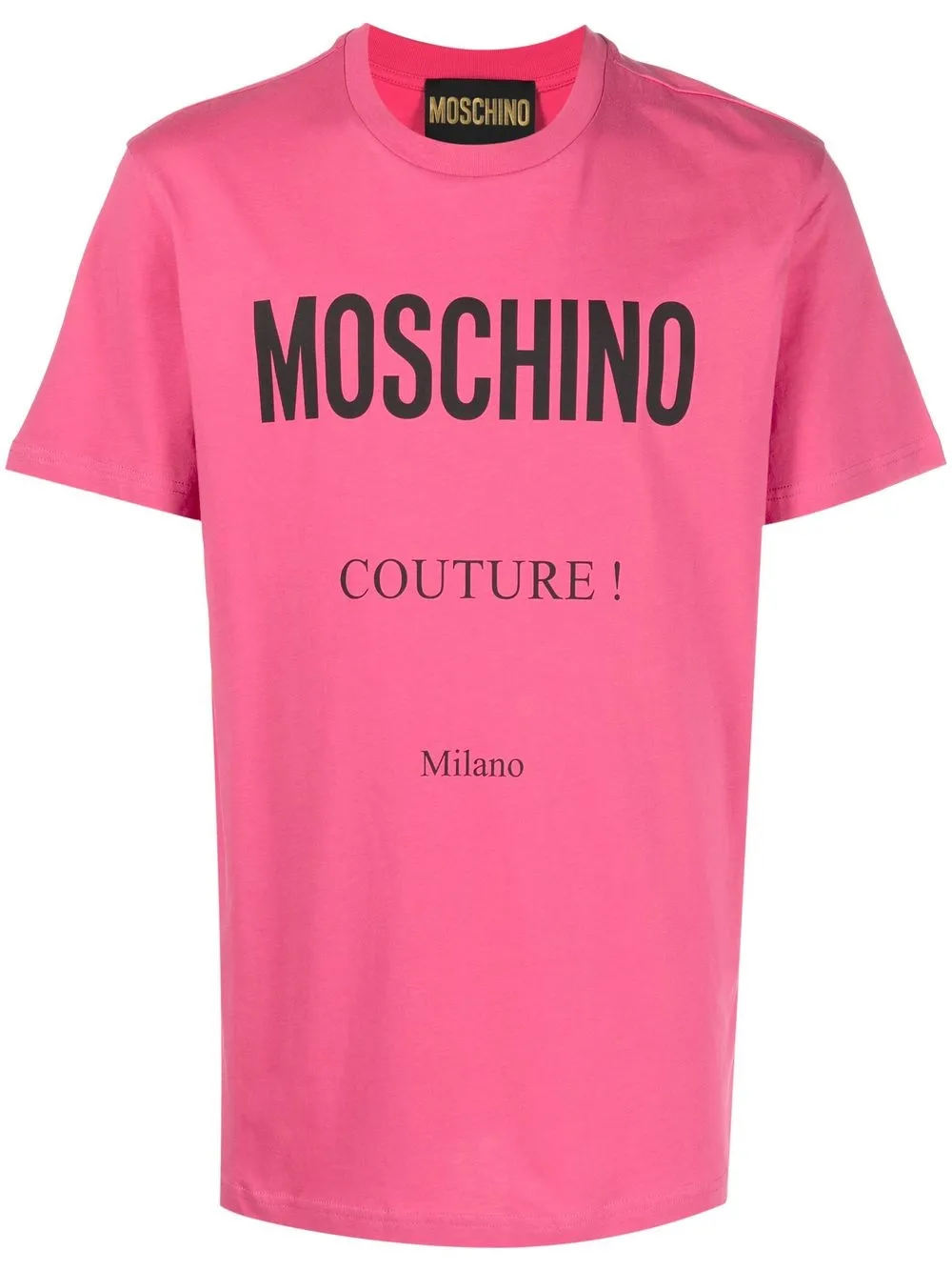 

Moschino logo-print organic-cotton T-shirt - Pink