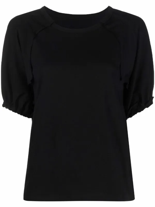 Tシャツ・カットソー Yohji Yamamoto SINGLE JERSEY PUFF SLEEVES T-SHIRT 18078307_38379253_600.jpg