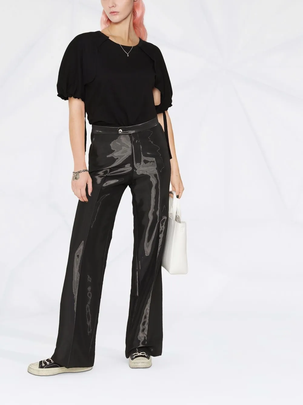 Yohji Yamamoto playera con mangas farol | Playeras y jerséis | Image 2