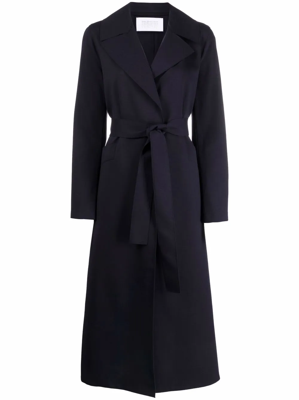 

Harris Wharf London tie-fastening oversized coat - Blue