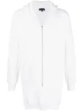 Comme des Garçons Homme Plus asymmetric-hem hoodie - White