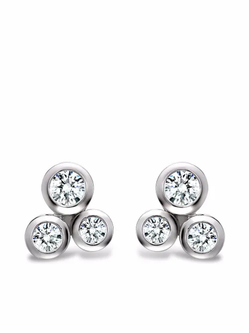 Puces d'oreilles Bubbles en or blanc 18ct ornées de diamant - Pragnell - Modalova