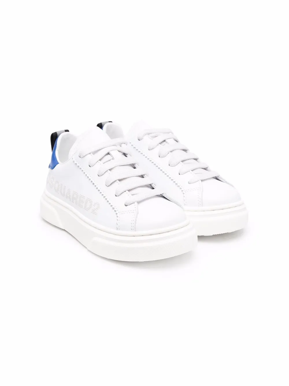 

Dsquared2 Kids tenis con perforaciones y logo - Blanco