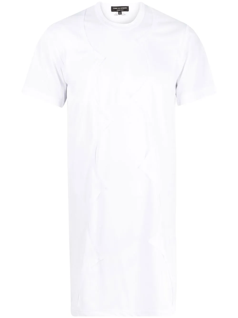 

Comme Des Garçons Homme Plus playera larga con cuello redondo - Blanco