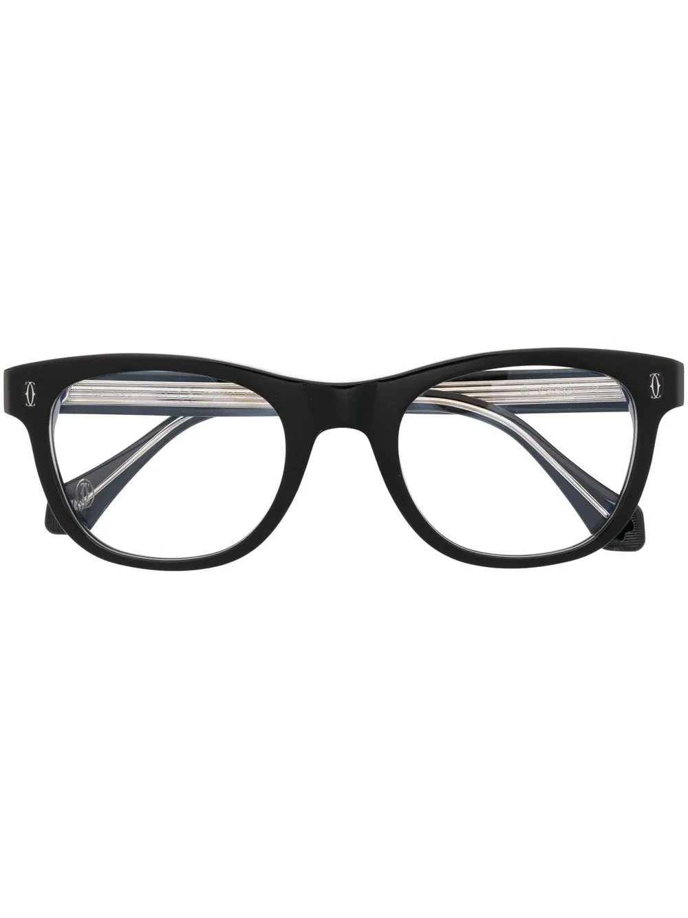 

Cartier Eyewear lentes Décor con armazón cuadrada - Negro