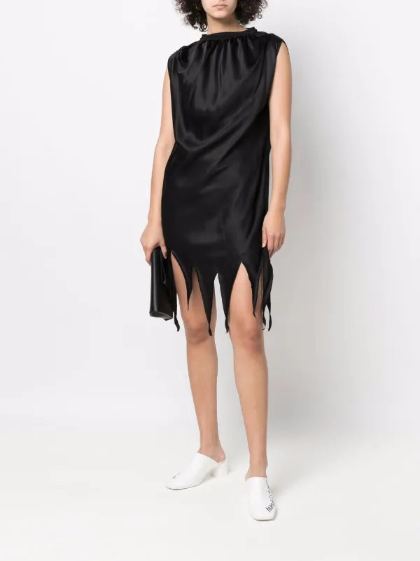 Maison Margiela メゾンマルジェラ サテンドレス MM6 Maison Margiela ロングスリーブ サテンドレス | ブルー