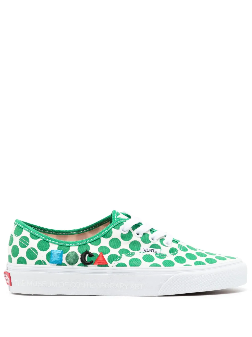 Vans x MOCA Authentic polka-dot cotton sneakers Green