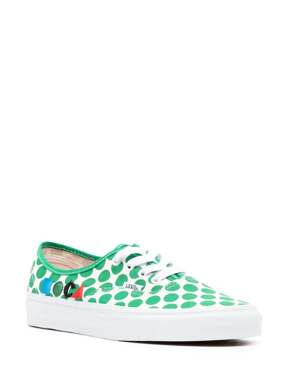 Vans x MOCA Authentic polka-dot cotton sneakers Green