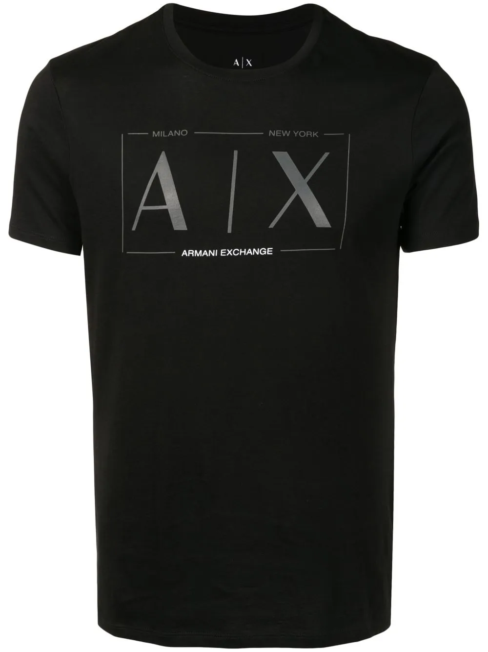 

Armani Exchange logo-print crew-neck T-shirt - Black