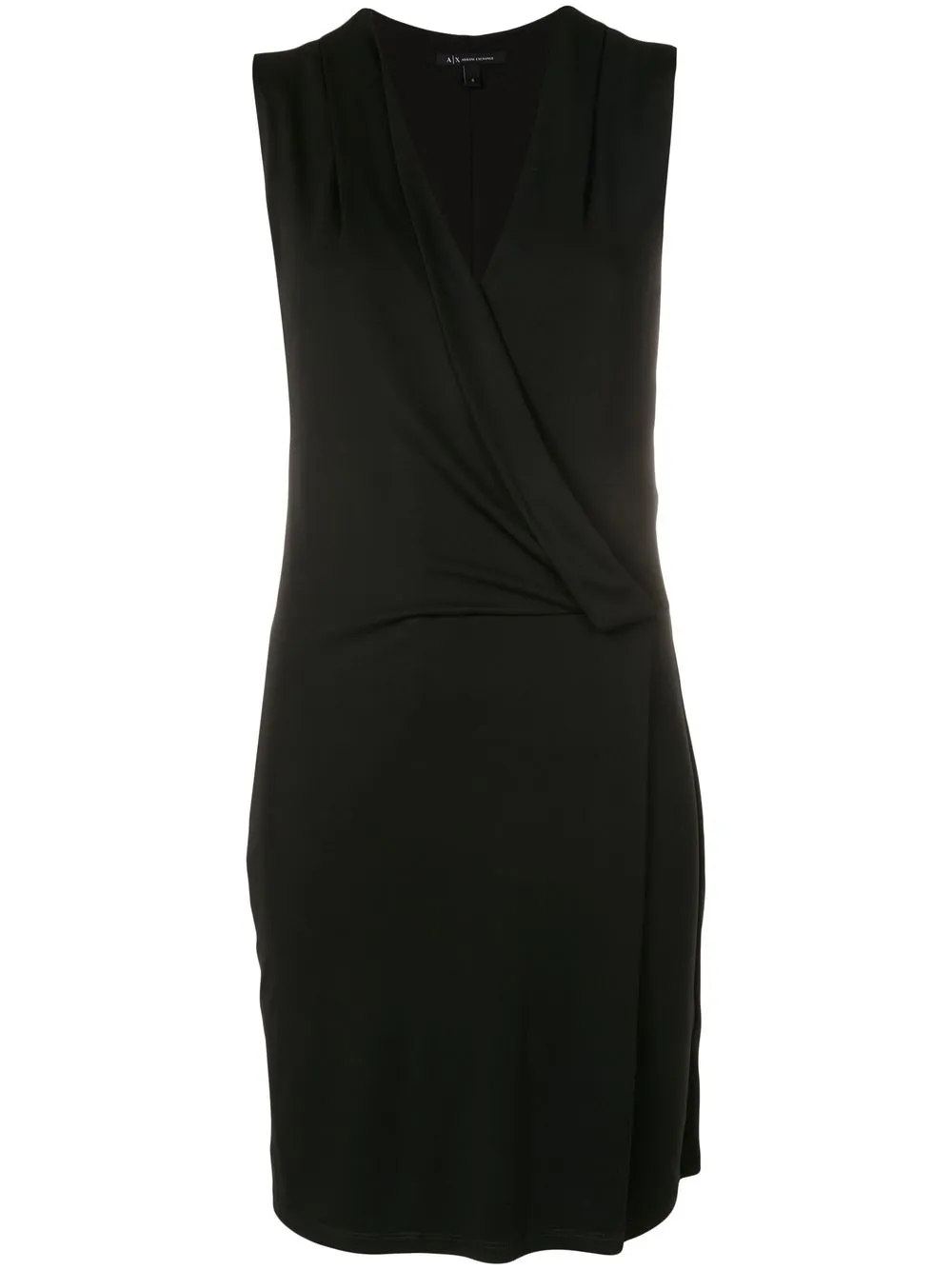 

Armani Exchange draped v-neck dress - Black