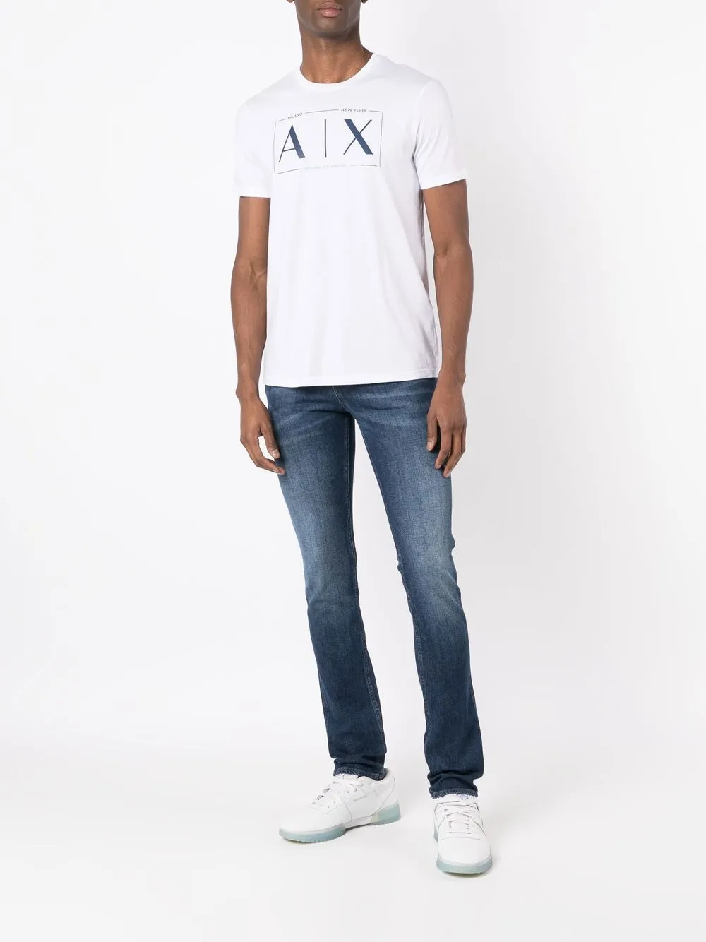 Armani Exchange T-shirt met logoprint - Wit