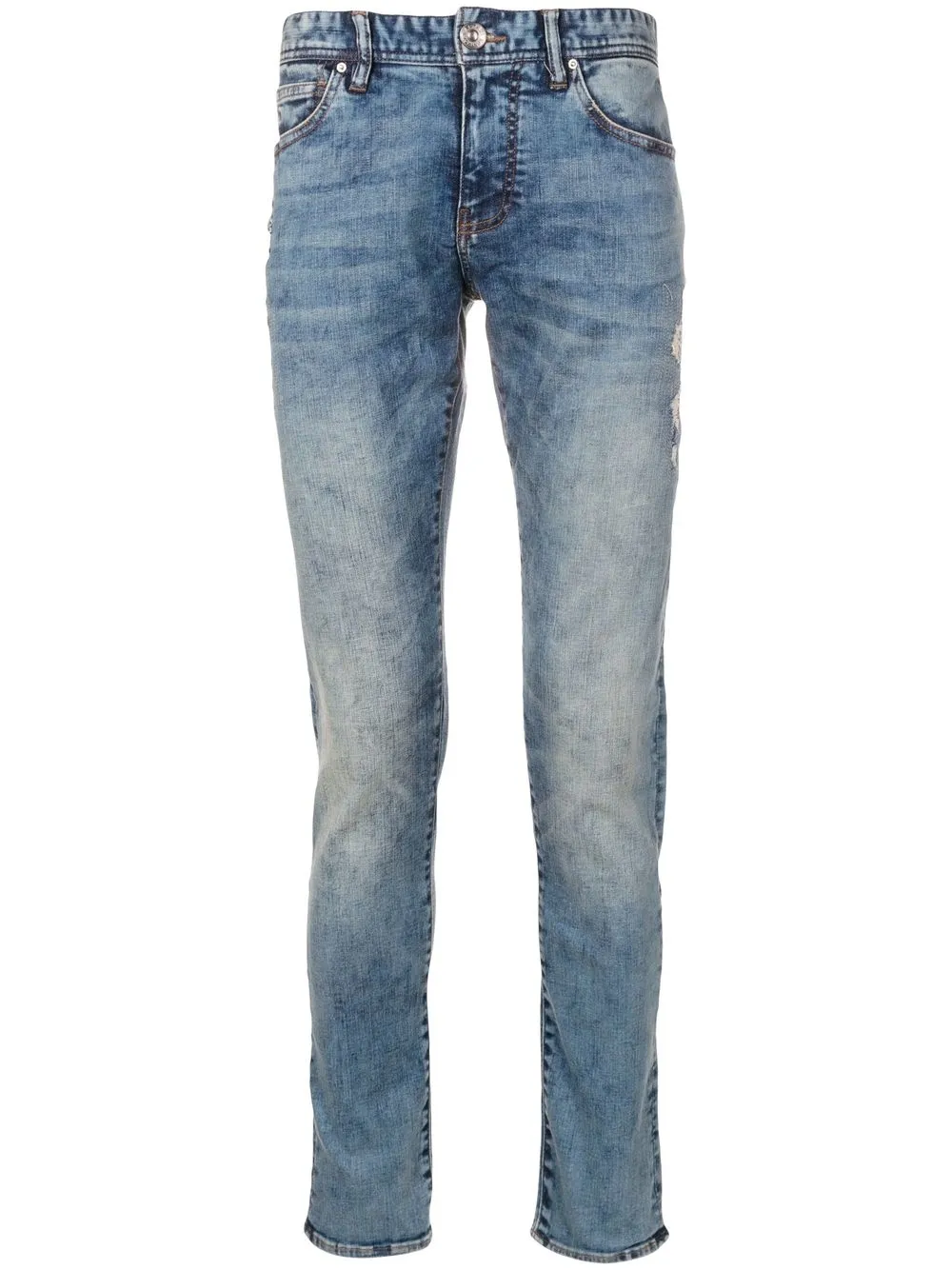 

Armani Exchange skinny jeans con tiro medio - Azul