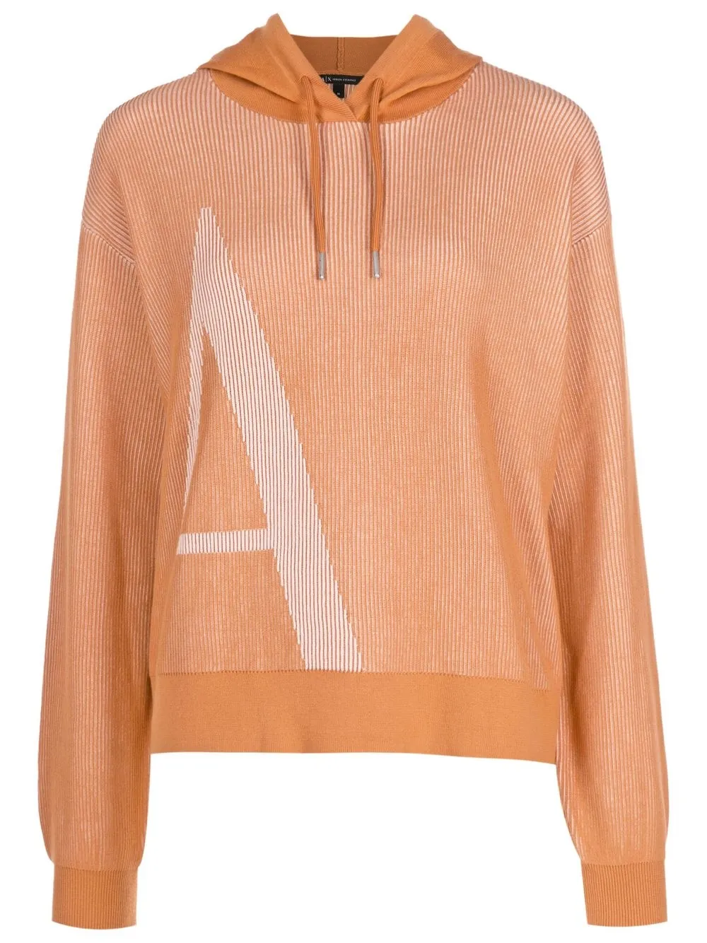 

Armani Exchange logo-print cotton hoodie - Brown