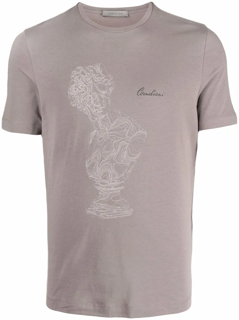 

Corneliani playera Portrait Bust - Gris