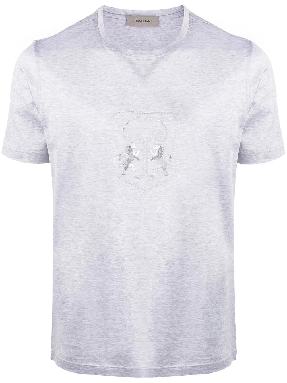 

Corneliani playera con distintivo bordado - Gris