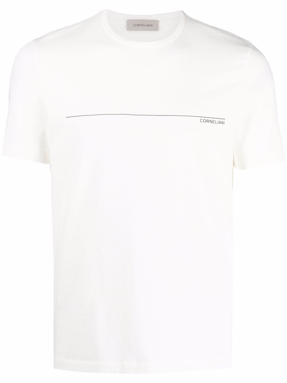 

Corneliani logo-print short-sleeved T-shirt - White