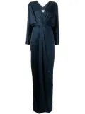 Michelle Mason twist-detail silk gown - Blue