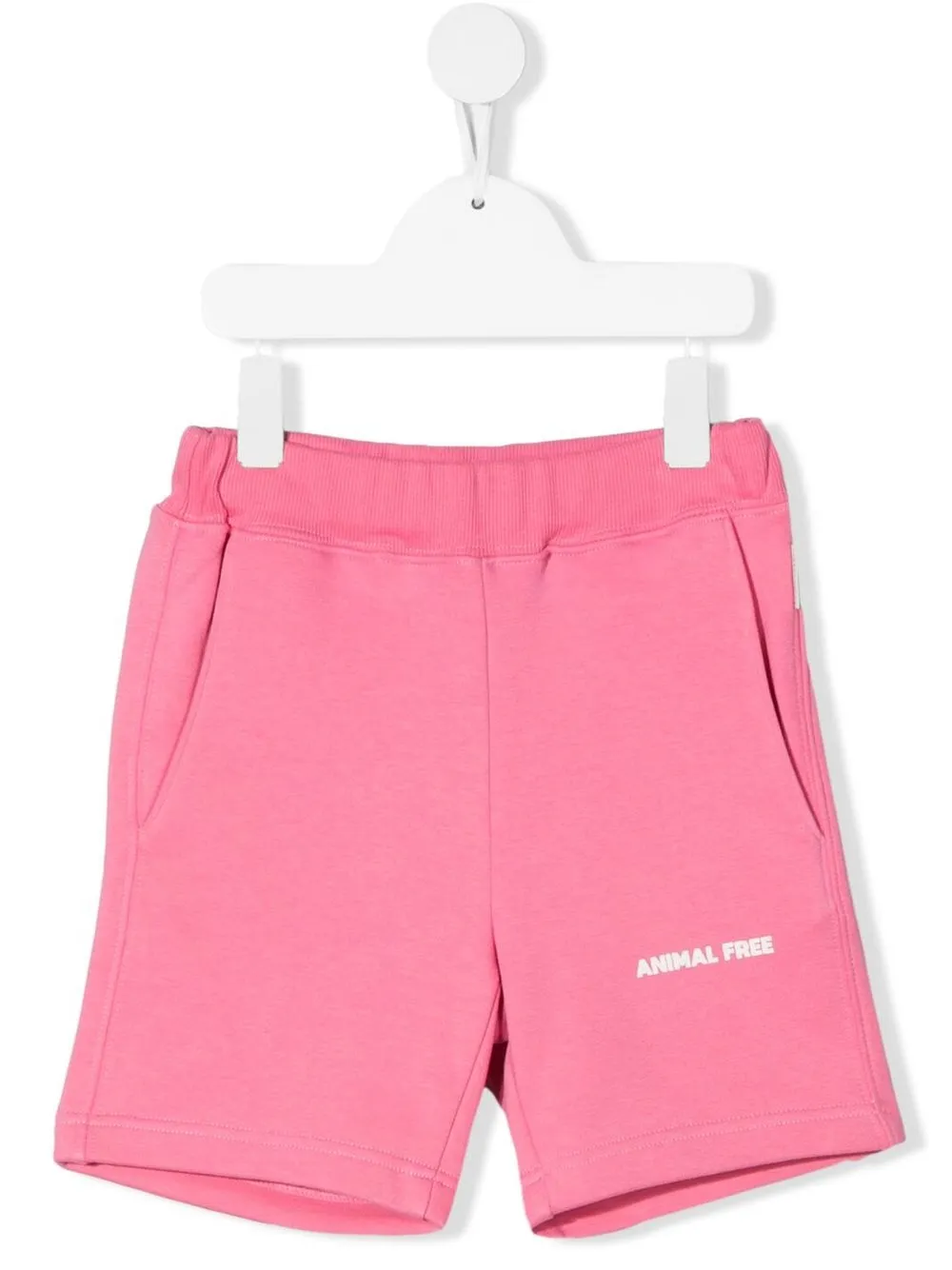

Save The Duck Kids logo-print cotton track shorts - Pink