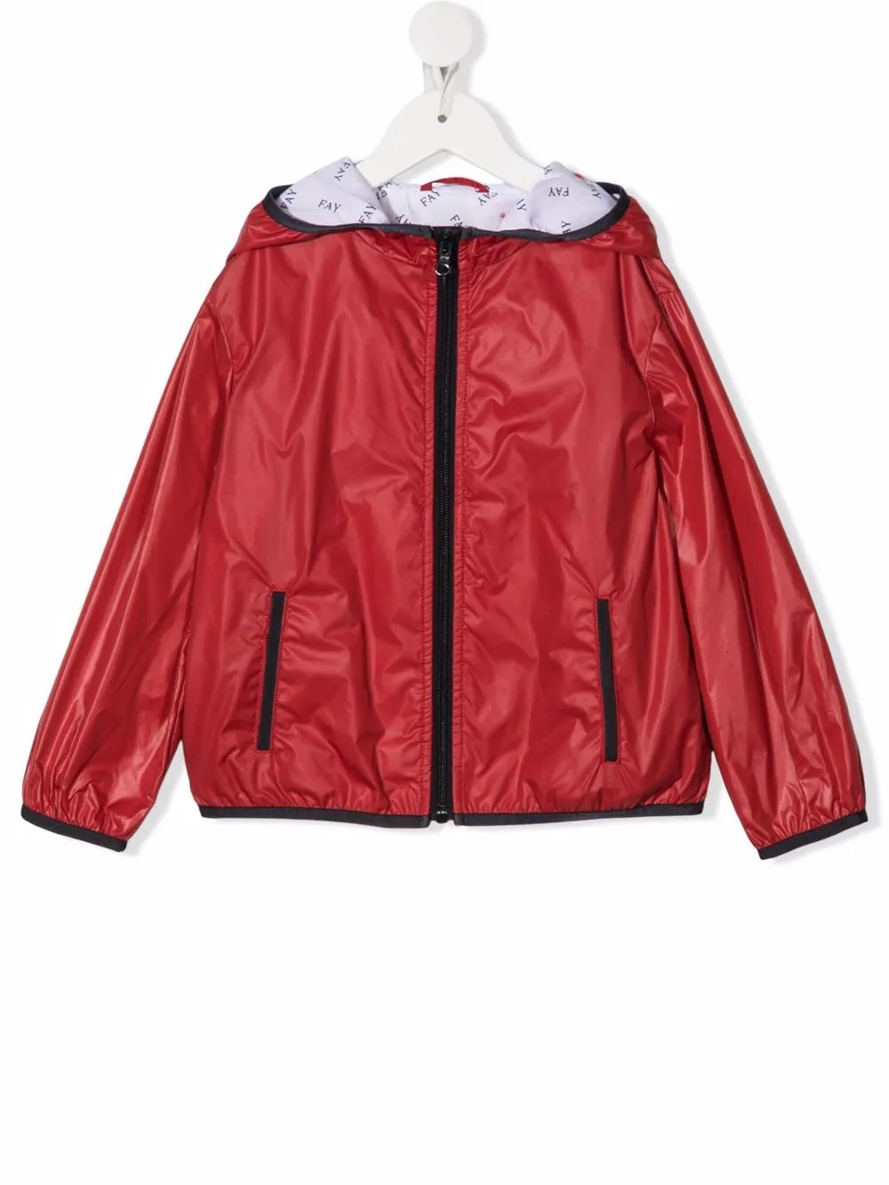 

Fay Kids chamarra con ribete en contraste - Rojo