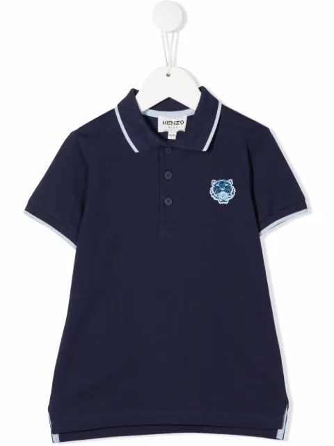 Kenzo Kids قميص بولو قطن عضوي بشارة شعار الماركة