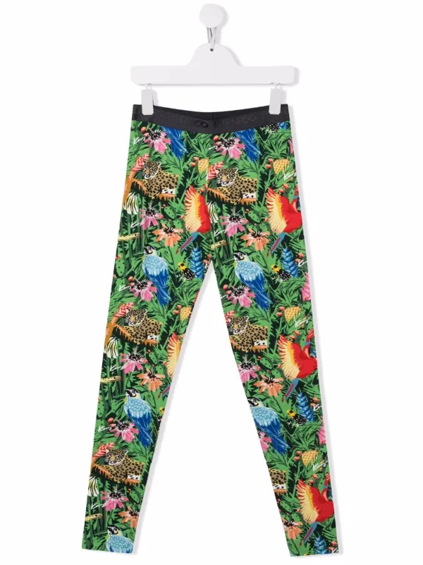 Kenzo Kids TEEN tropical-print Track 