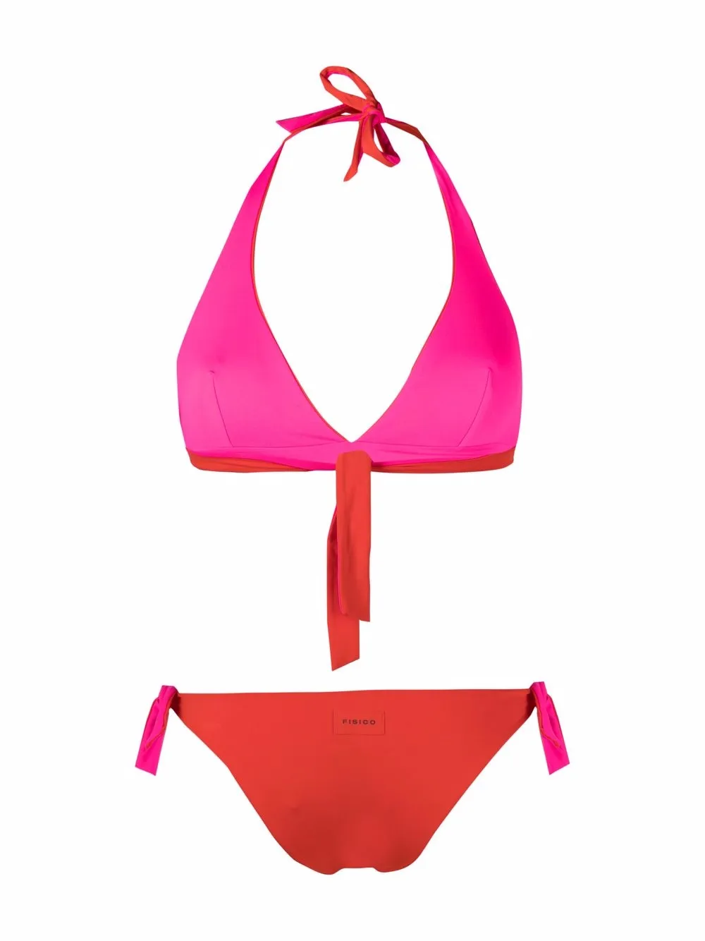Fisico twotone Halterneck Bikini Farfetch