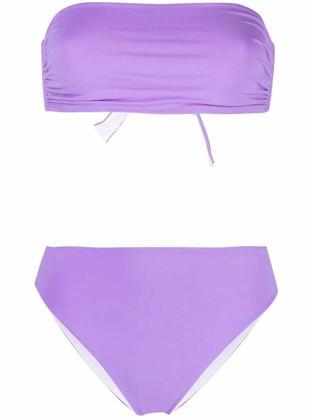 fisico bandeau-style two-piece bikini - purple